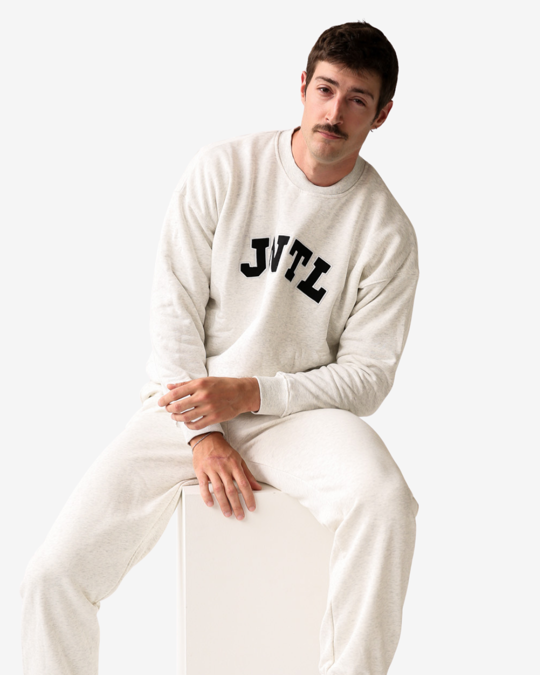 JNTL Oversized Crewneck Sweatshirt (Light Grey)