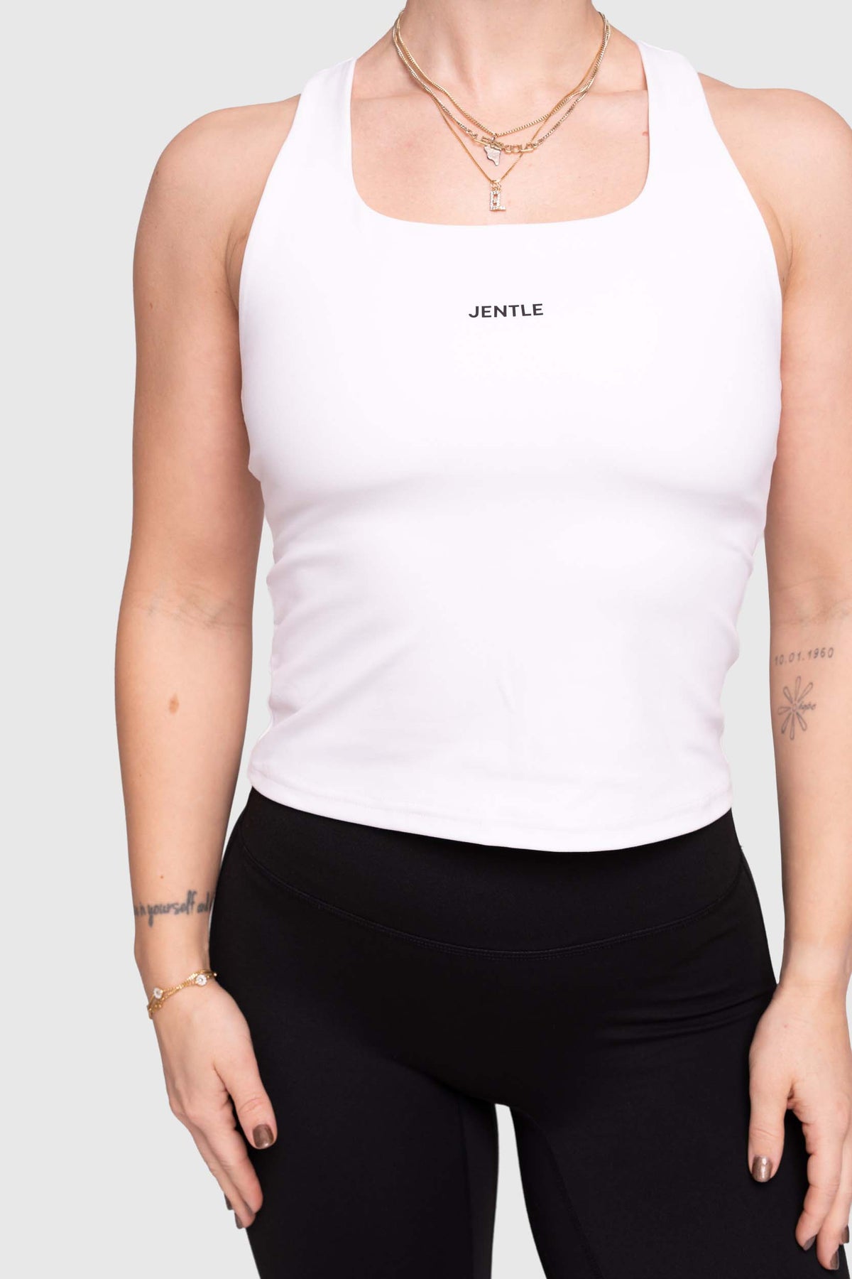 Day Racerback Tennis Tank Top (White)