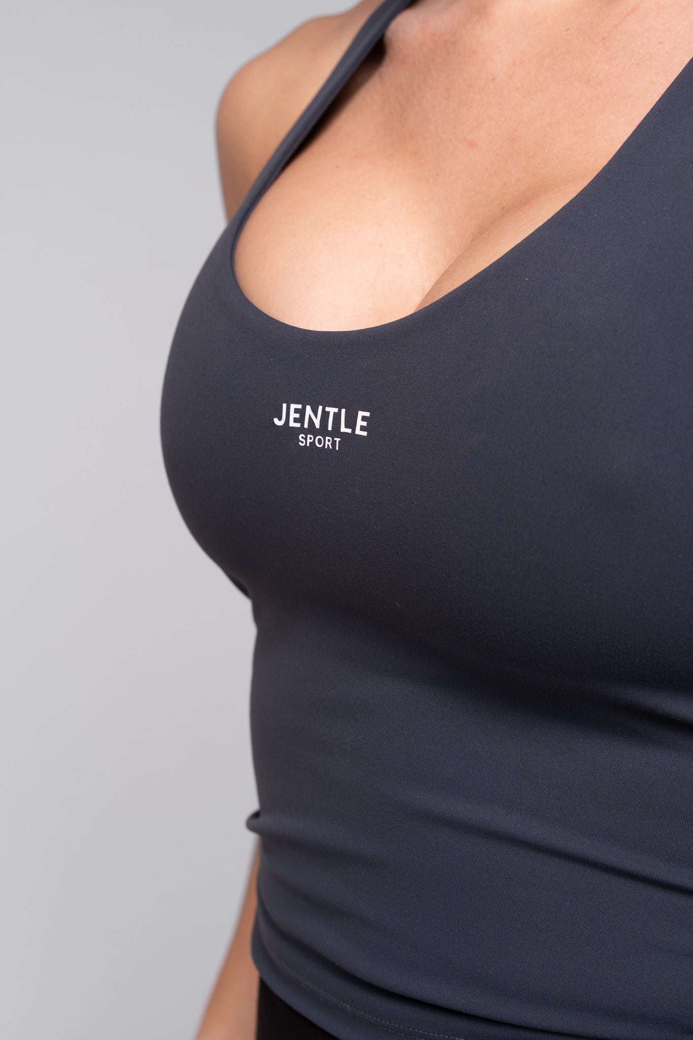 Sport Cross-back Tank Top (Dark Grey)