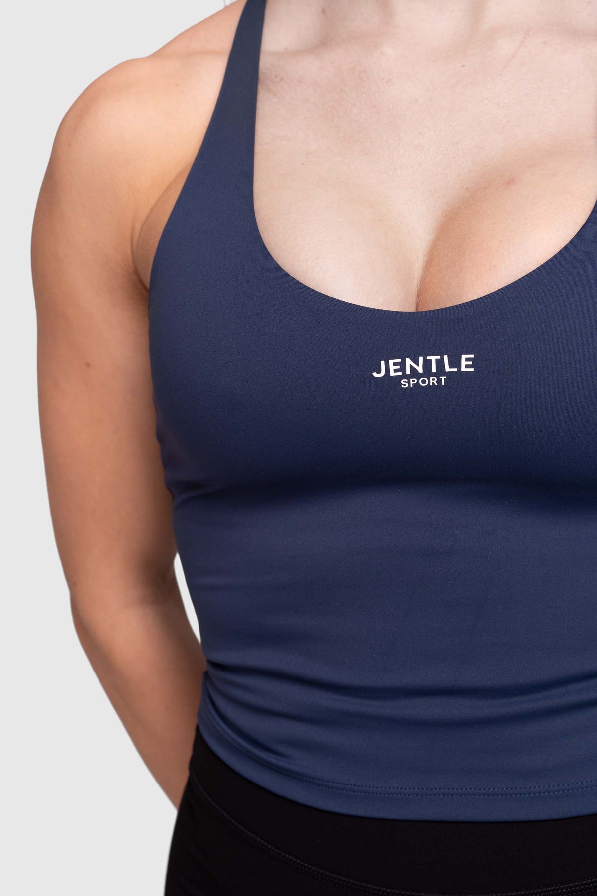Pulse Cross-back Tank Top (Dark Blue)