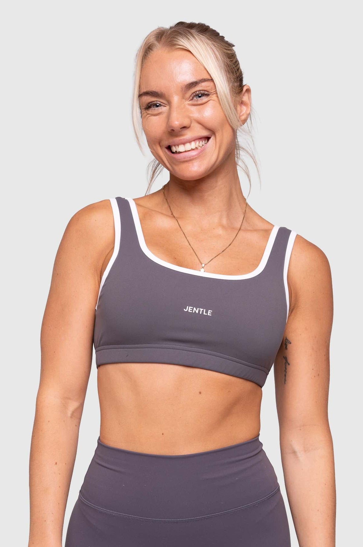 Day Sports Bra (Grey/White)