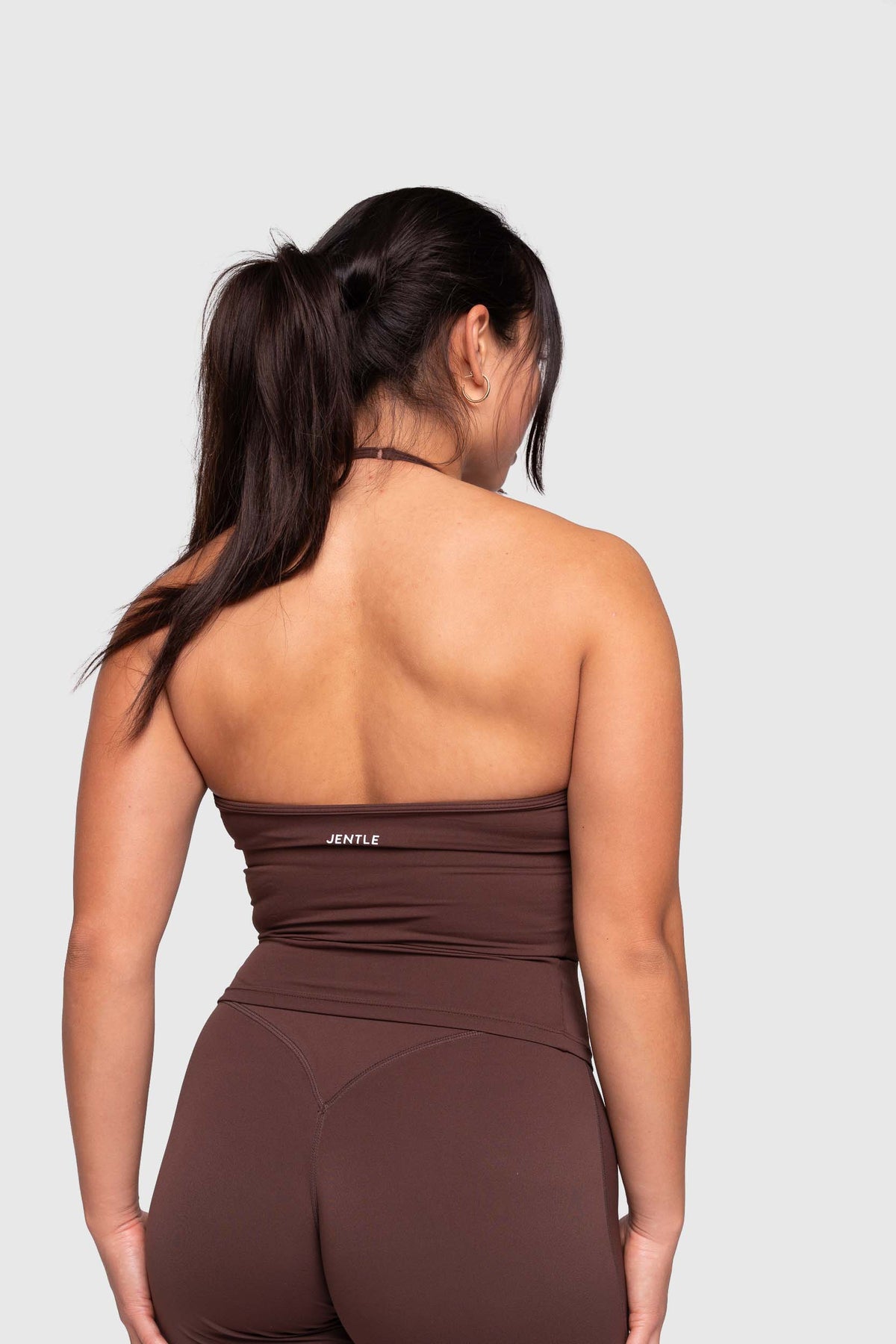 Ease x Amalie Vad - Halterneck Top (Coffee Brown)