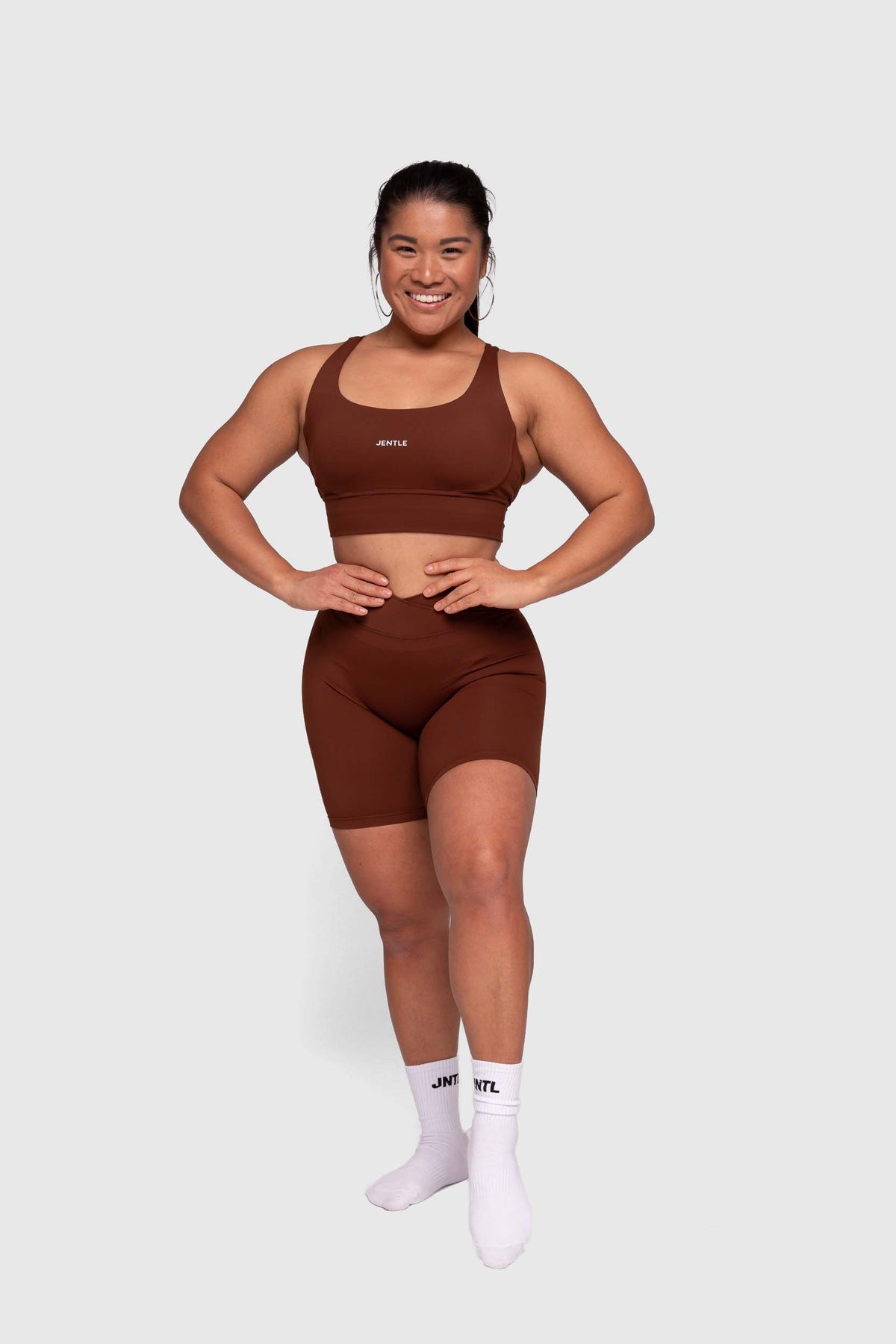 Thrive V-Cut Shorts (Brown)