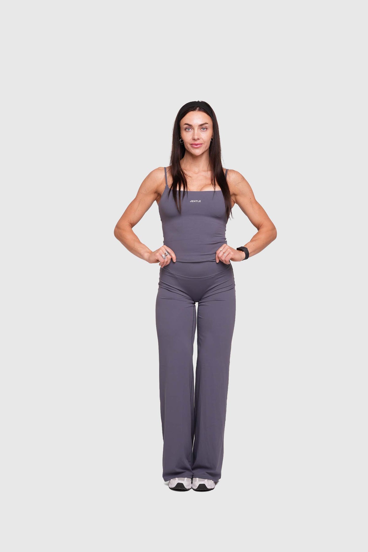 Ease Straight Leg Pants (Dark Grey)