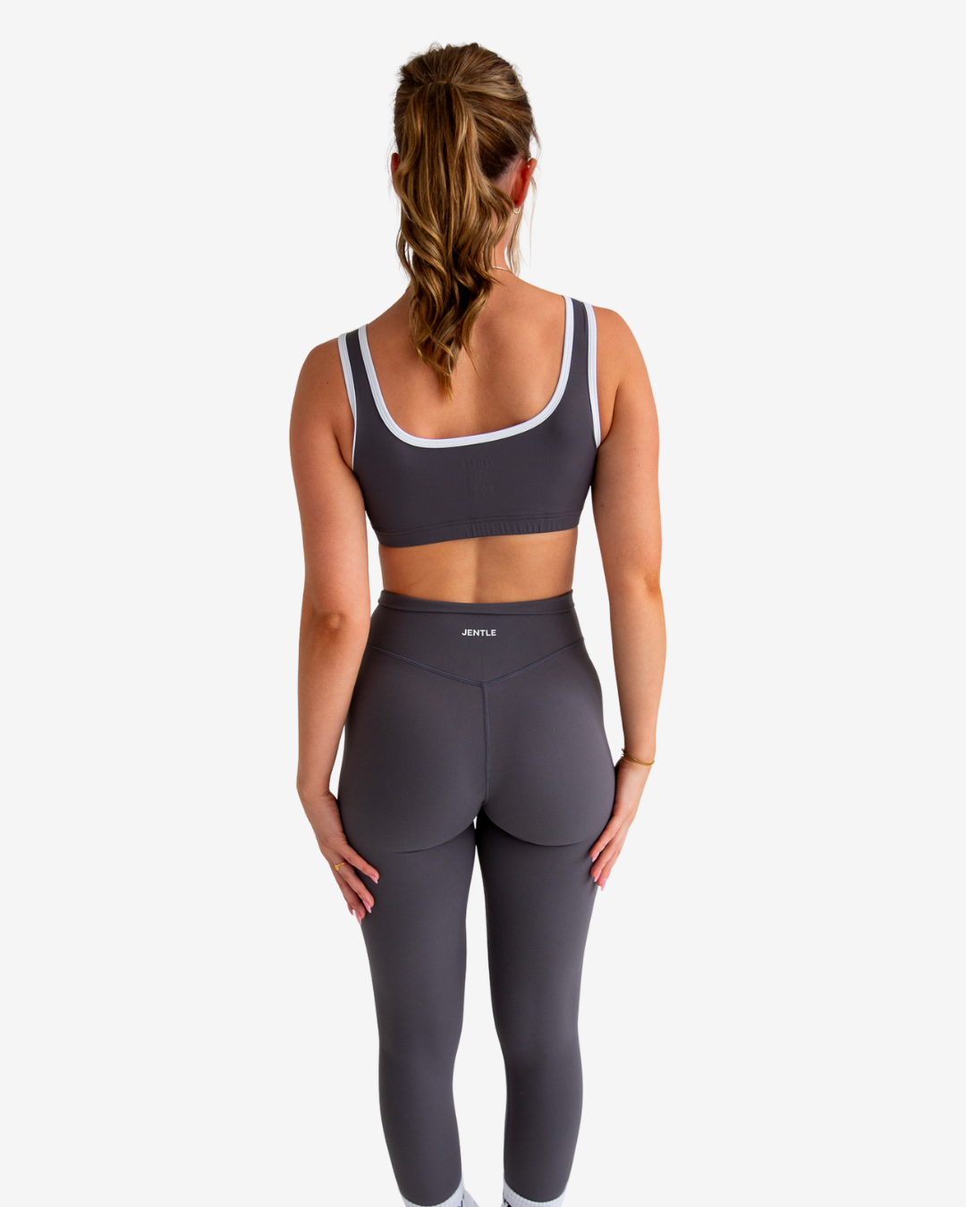 Day Leggings (Grey) & Day Sports Bra (Grey/White)