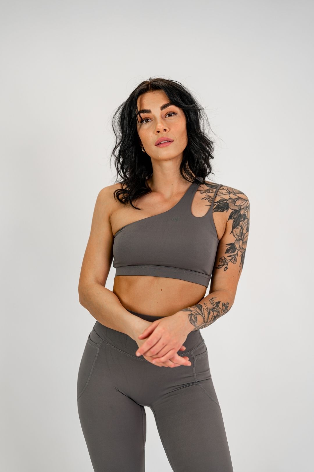 Jentle - Sola One Shoulder Bra (Grey)