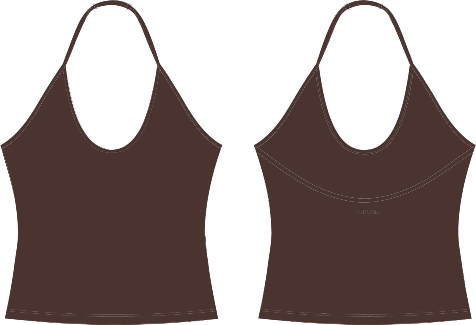 Ease Halterneck Top (Kaffebrun)