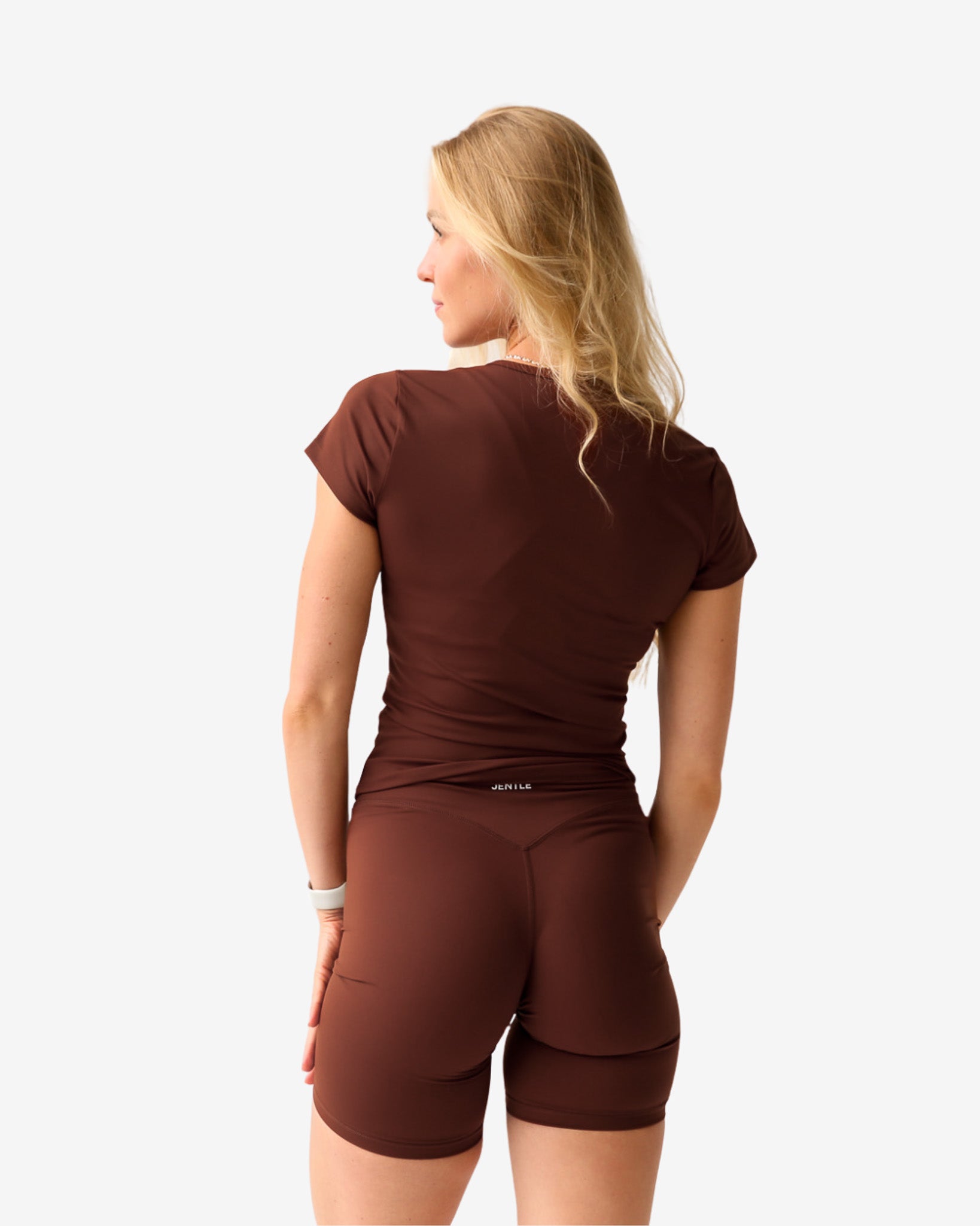 Thrive shorts med V-udskæring (brun)