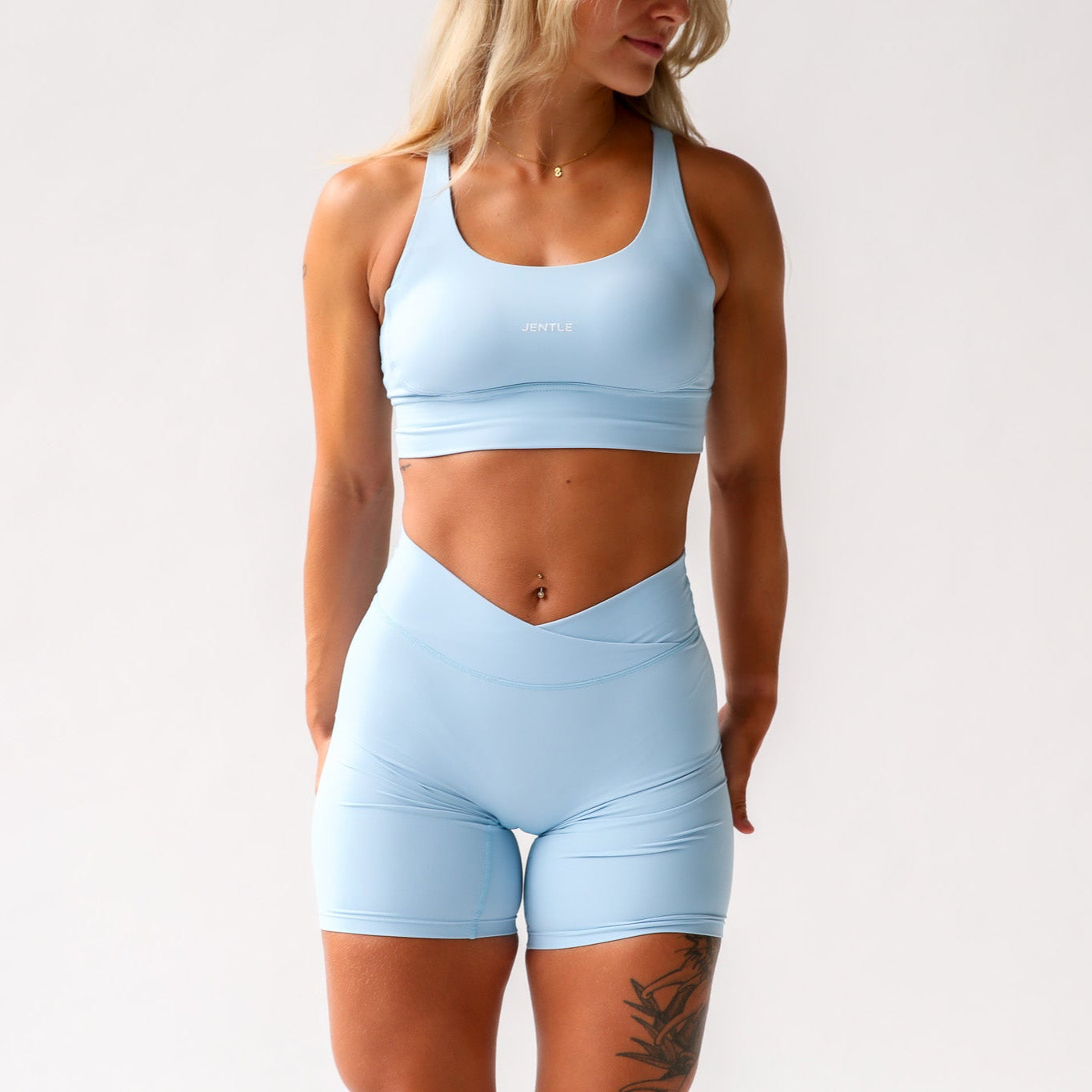 Thrive V-Cut Shorts (Baby Blue)