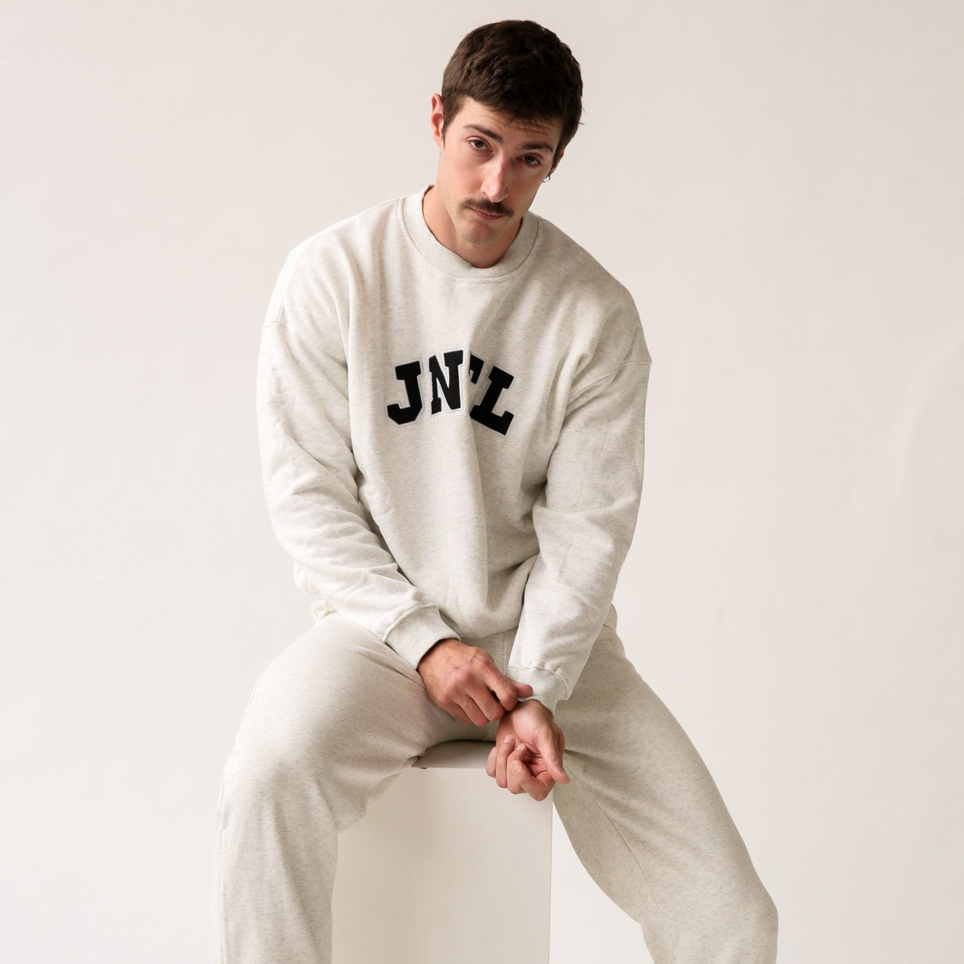 JNTL Oversized Crewneck Sweatshirt (Light Grey)