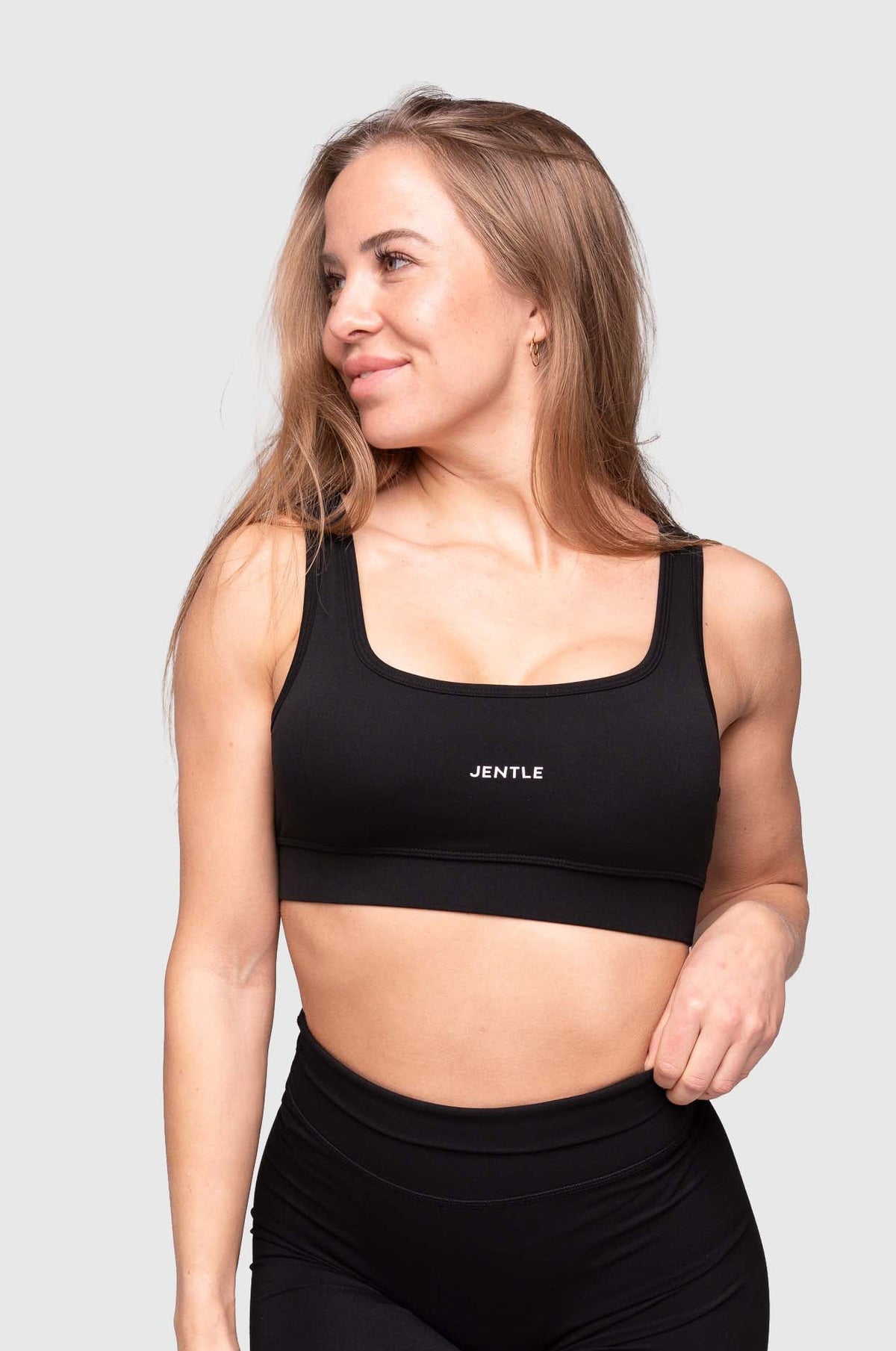 Day Performance Wide Band Sports Bra (Black)