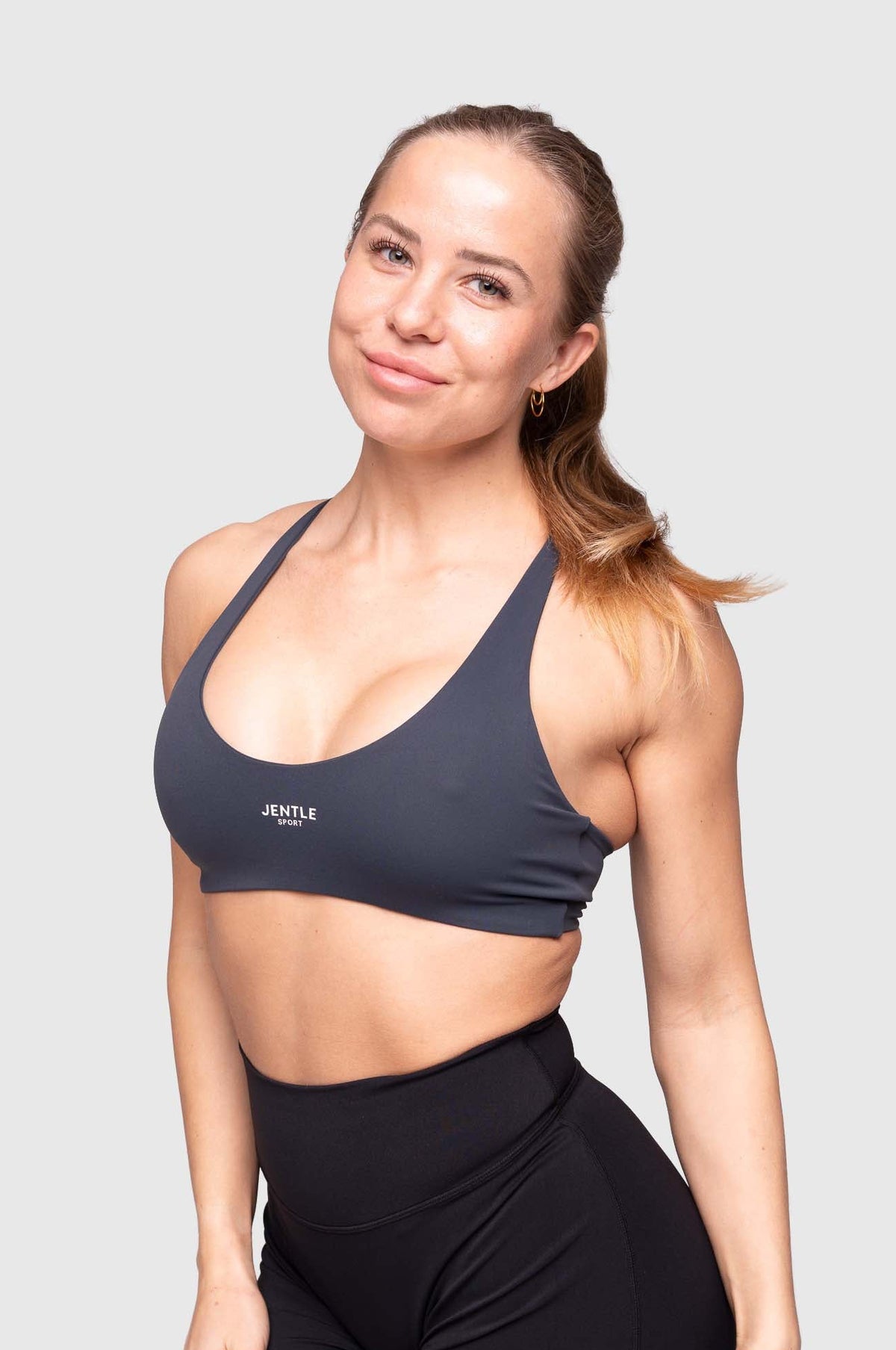 Pulse Cross-back Sports Bra (Dark Grey)