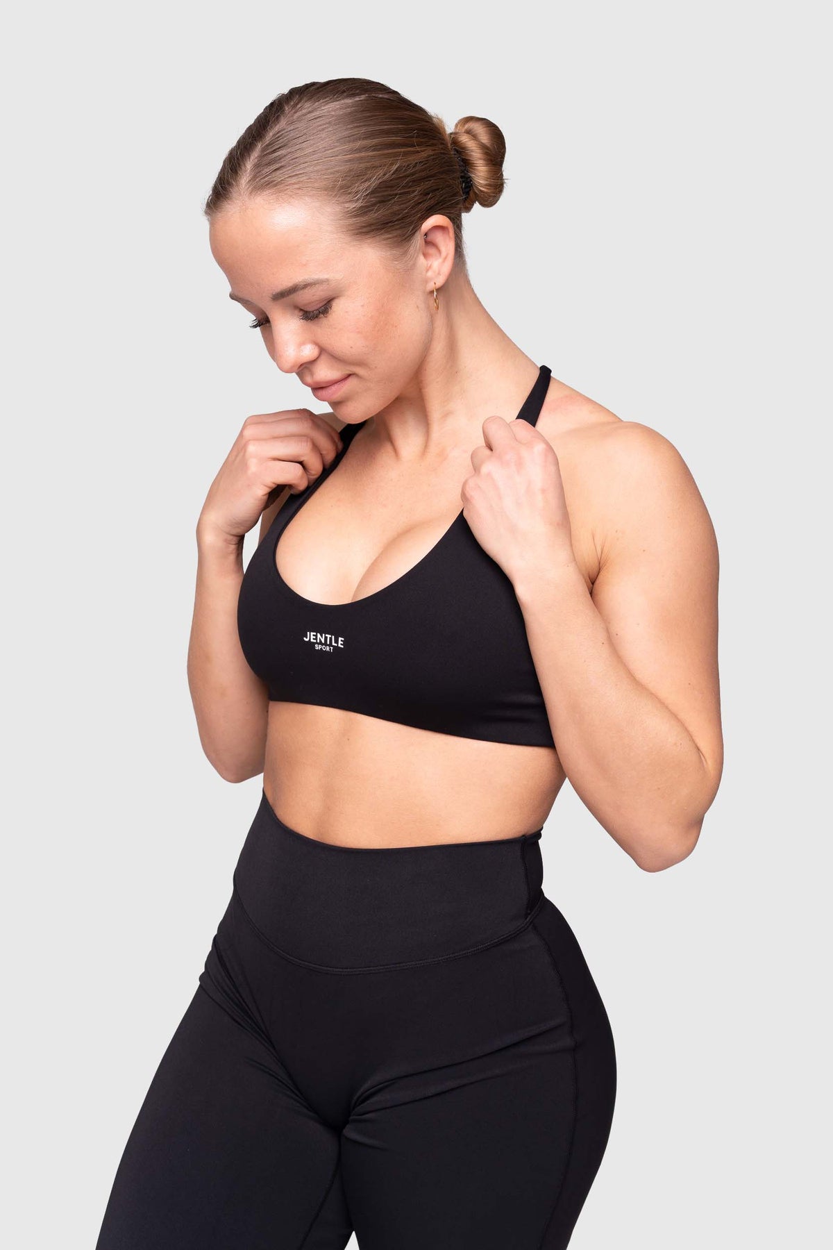 Pulse Cross-back Sports Bra (Black)