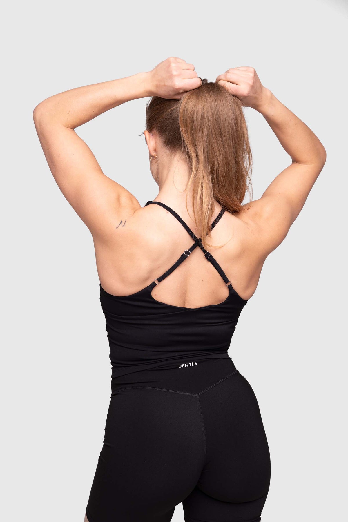 Pulse Cross-back Tank Top (Black)