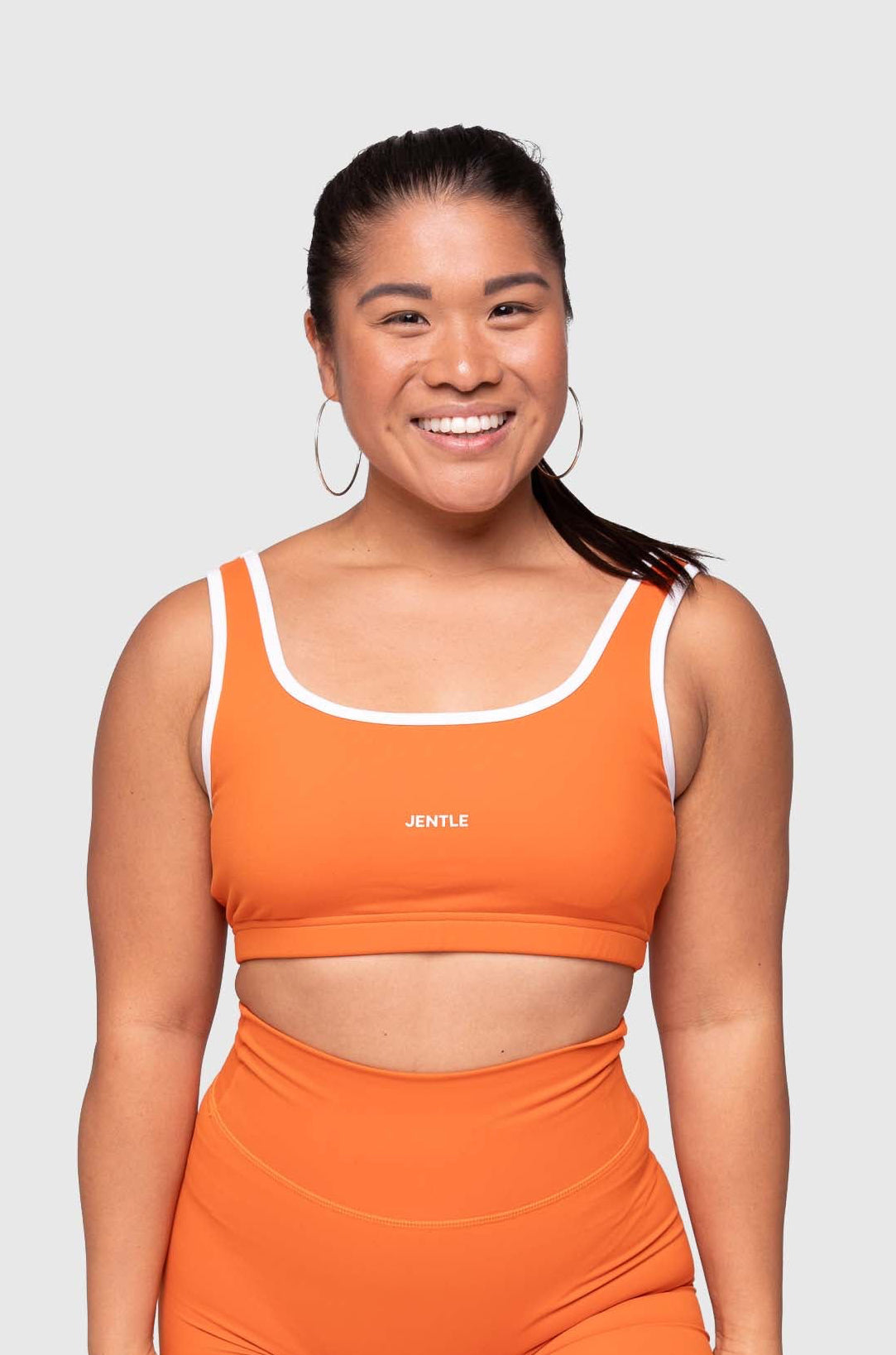 Day Sports Bra (Orange/White)