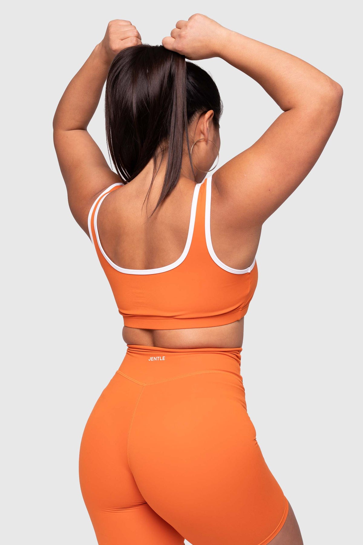 Day Sports Bra (Orange/White)