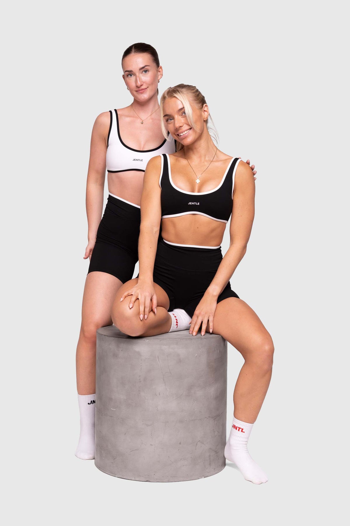Day Double Line Sports Bra (White)
