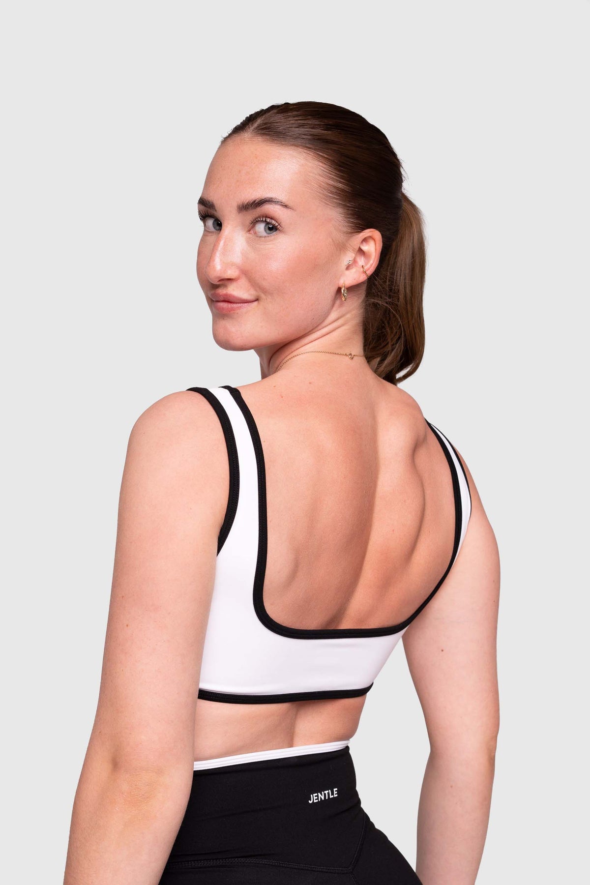 Day Double Line Sports Bra (White)