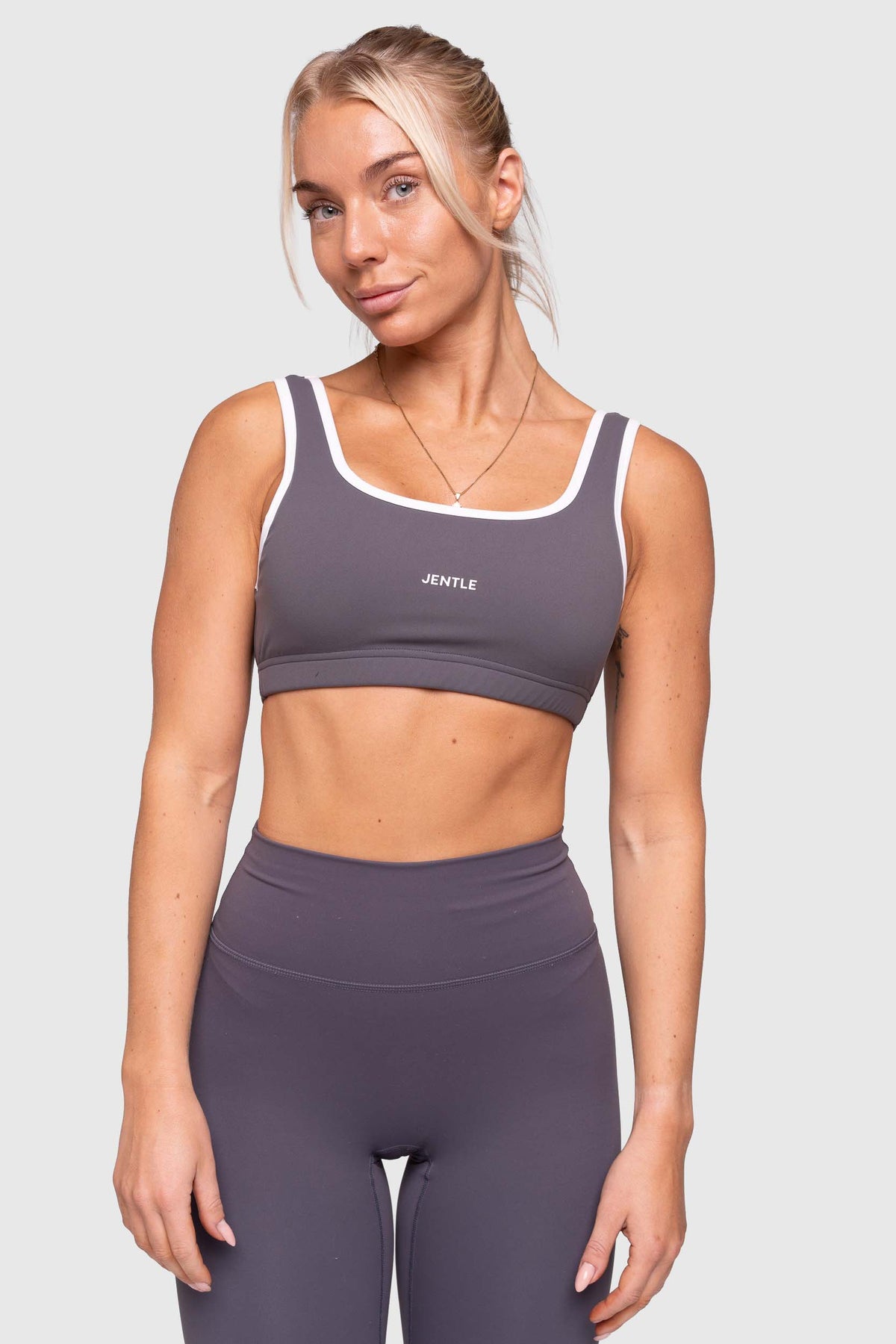 Day Sports Bra (Grey/White)