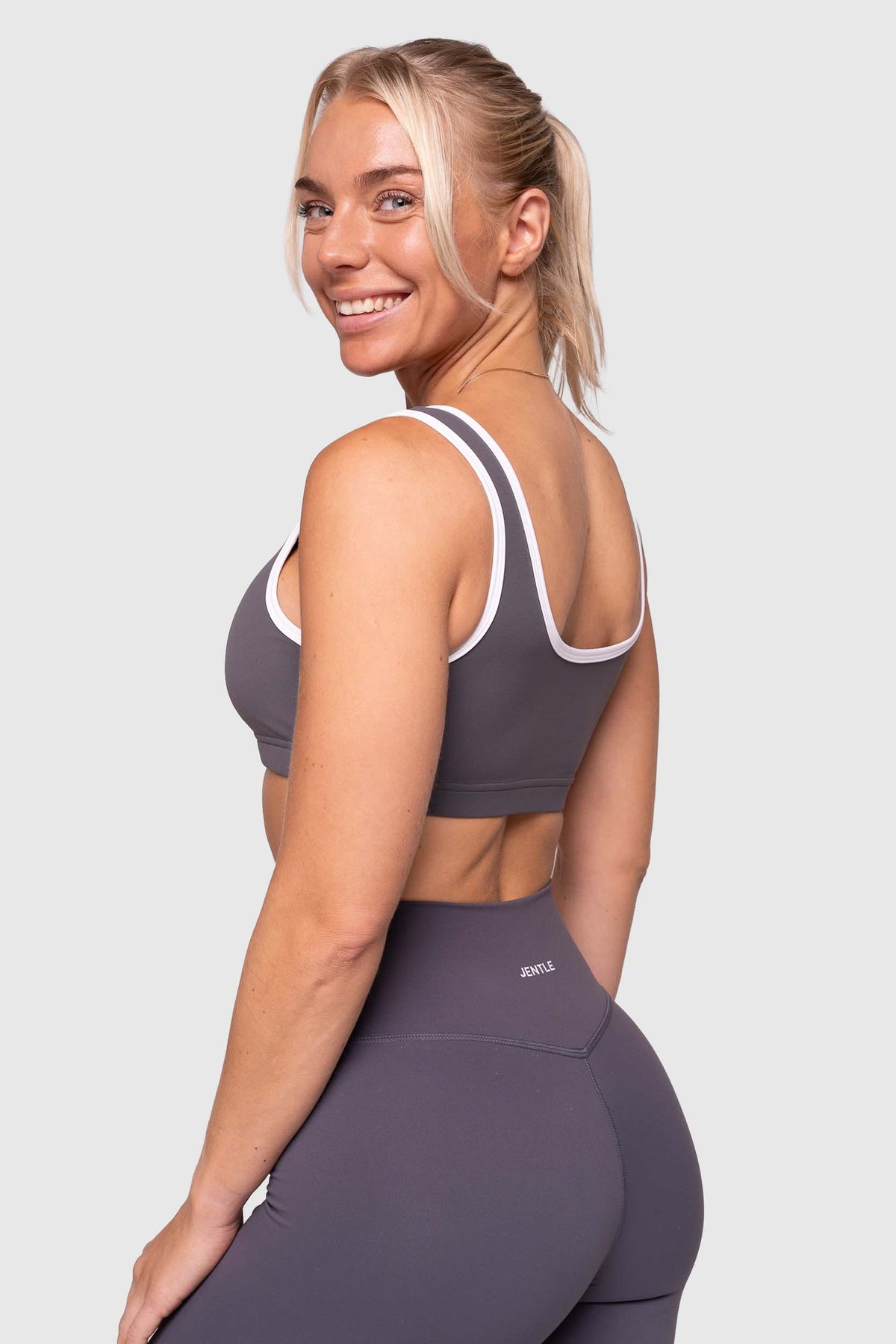 Day Sports Bra (Grey/White)