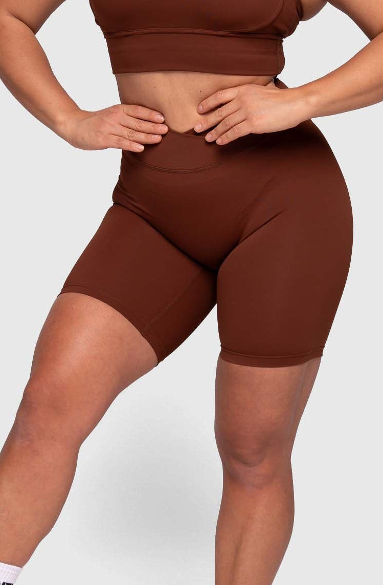 Thrive V-Cut Shorts (Brown)