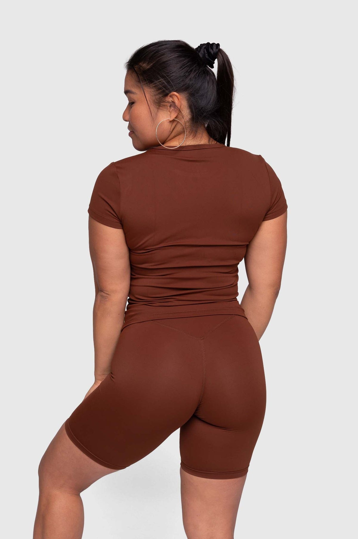 Thrive V-Cut Shorts (Brown)