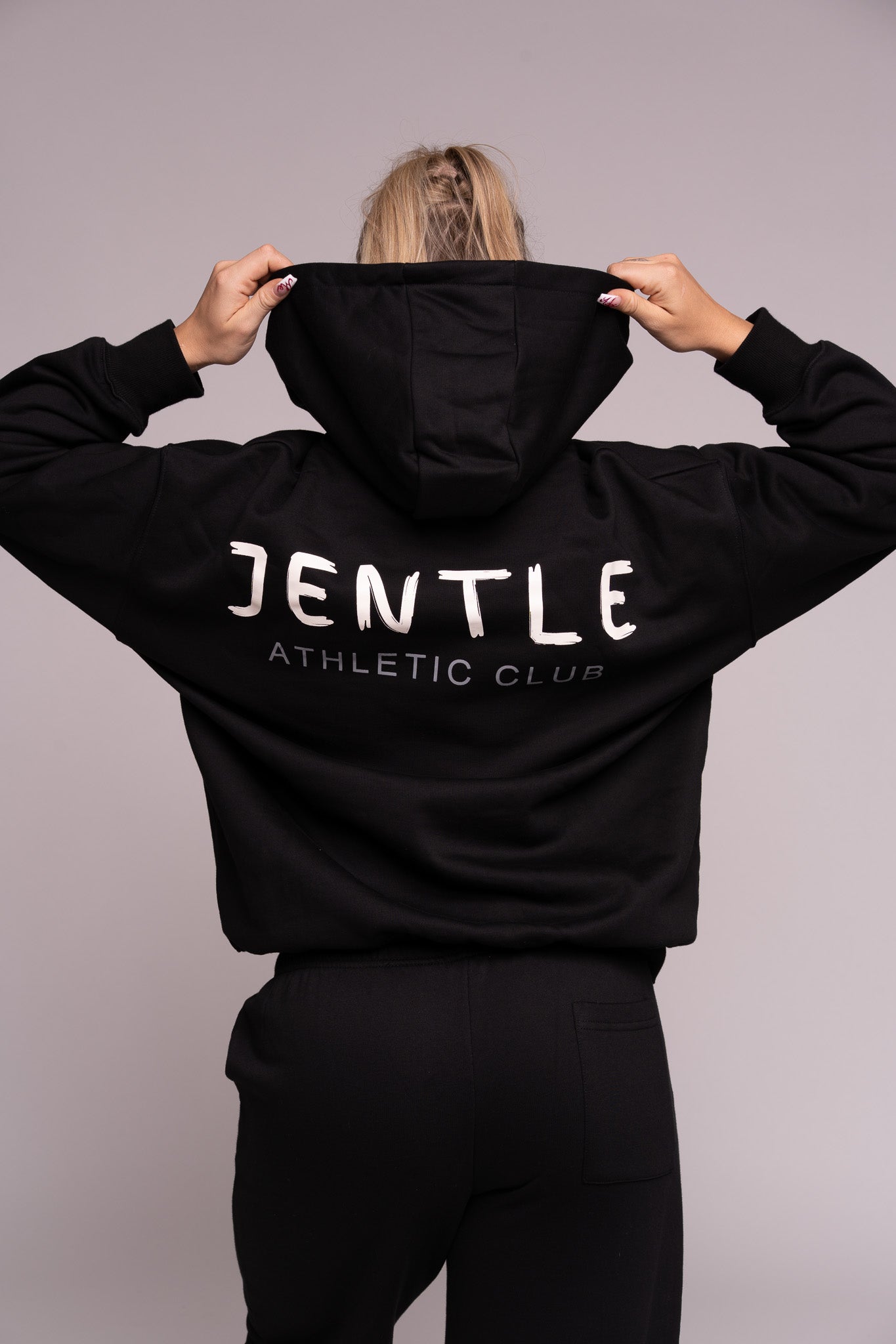 JNTL Oversized Zip Hoodie (Black)