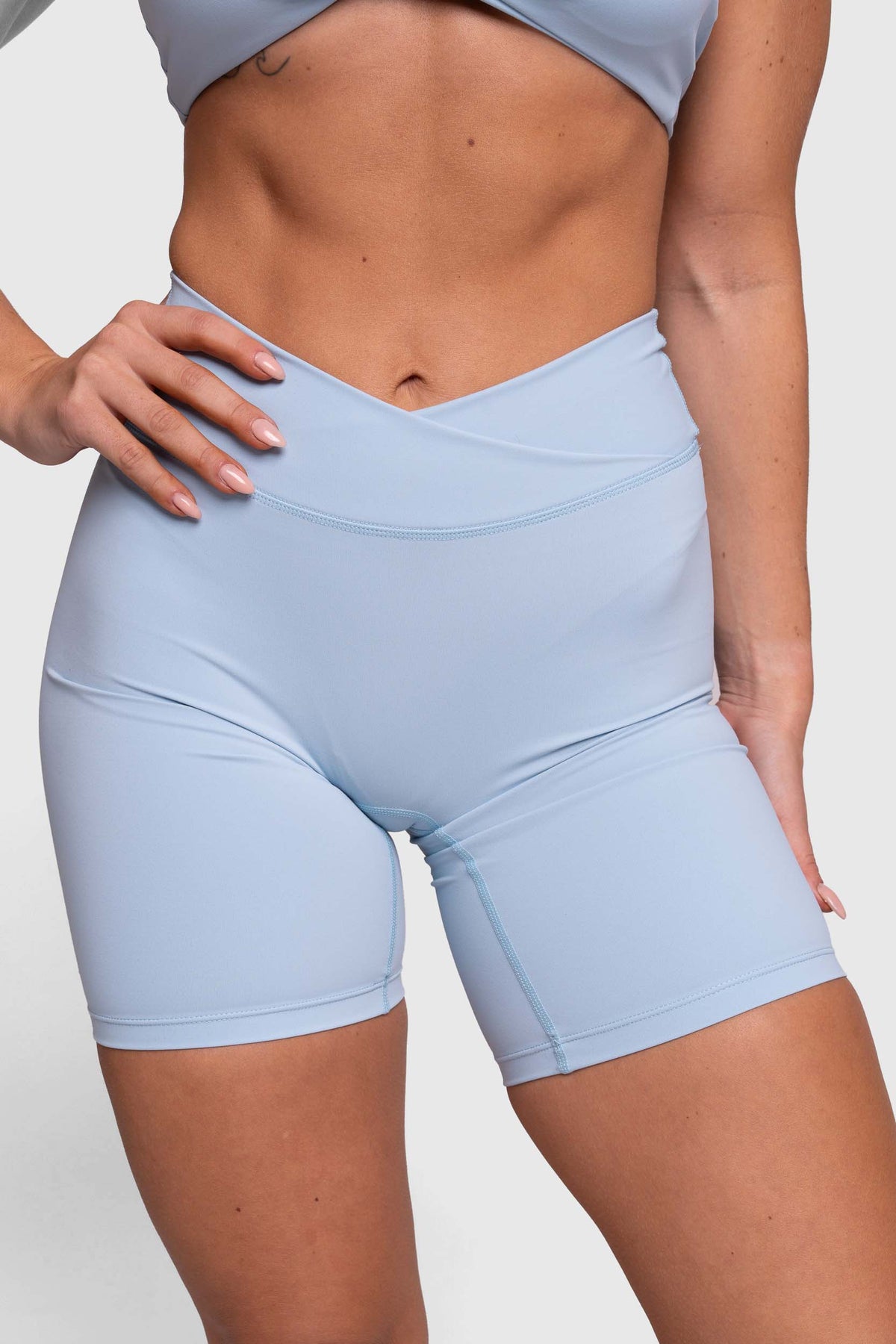 Thrive V-Cut Shorts (Baby Blue)