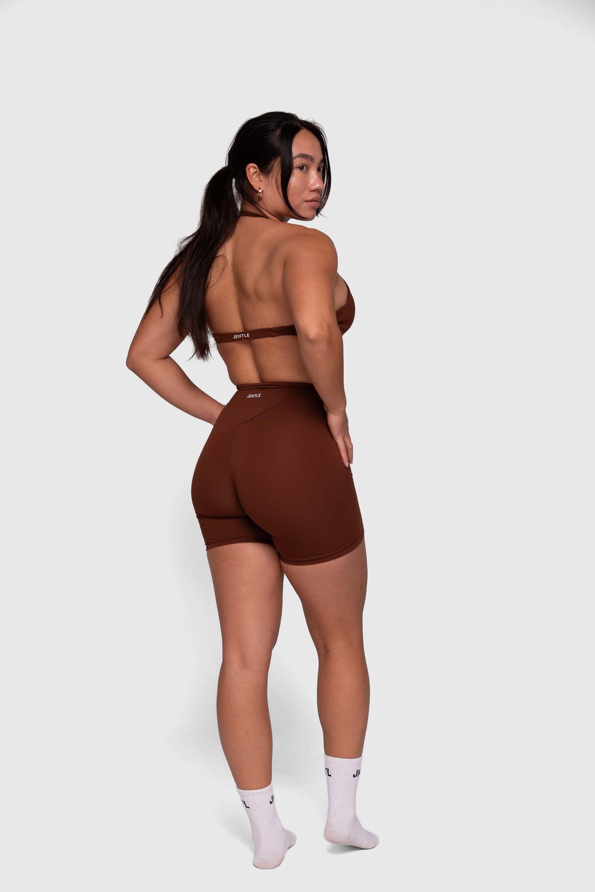 Thrive V-Cut Shorts (Brown)