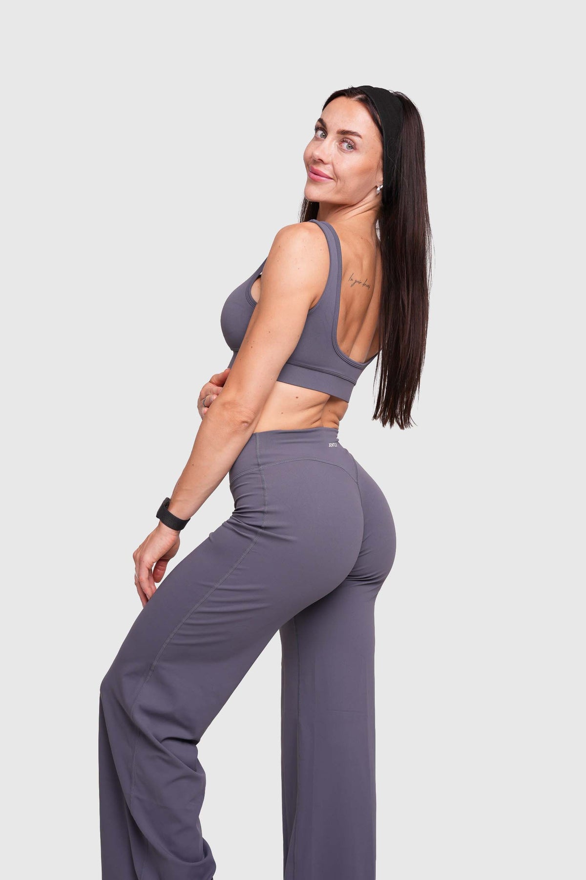 Ease Straight Leg Pants (Dark Grey)