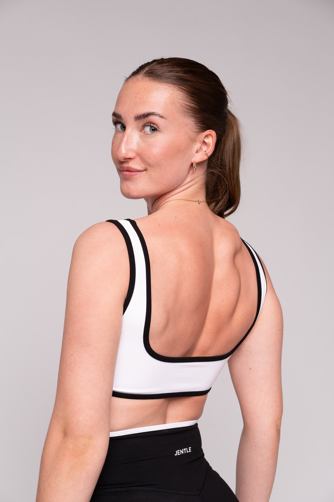 Day Double Line Sports Bra (White)
