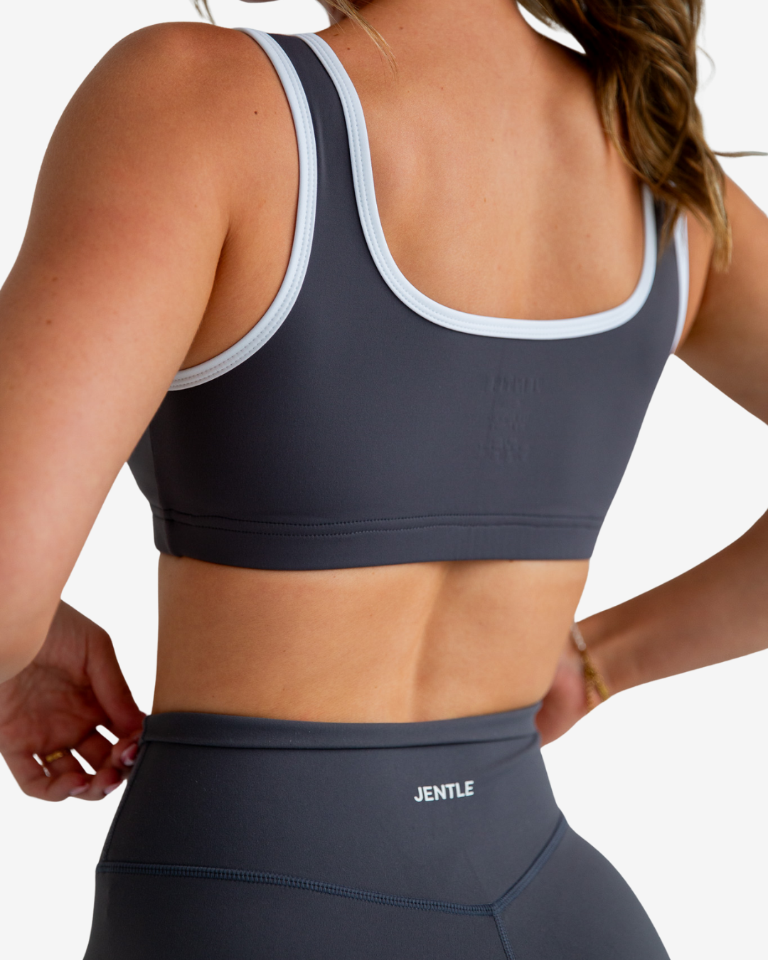Day Sports Bra (Grey/White)