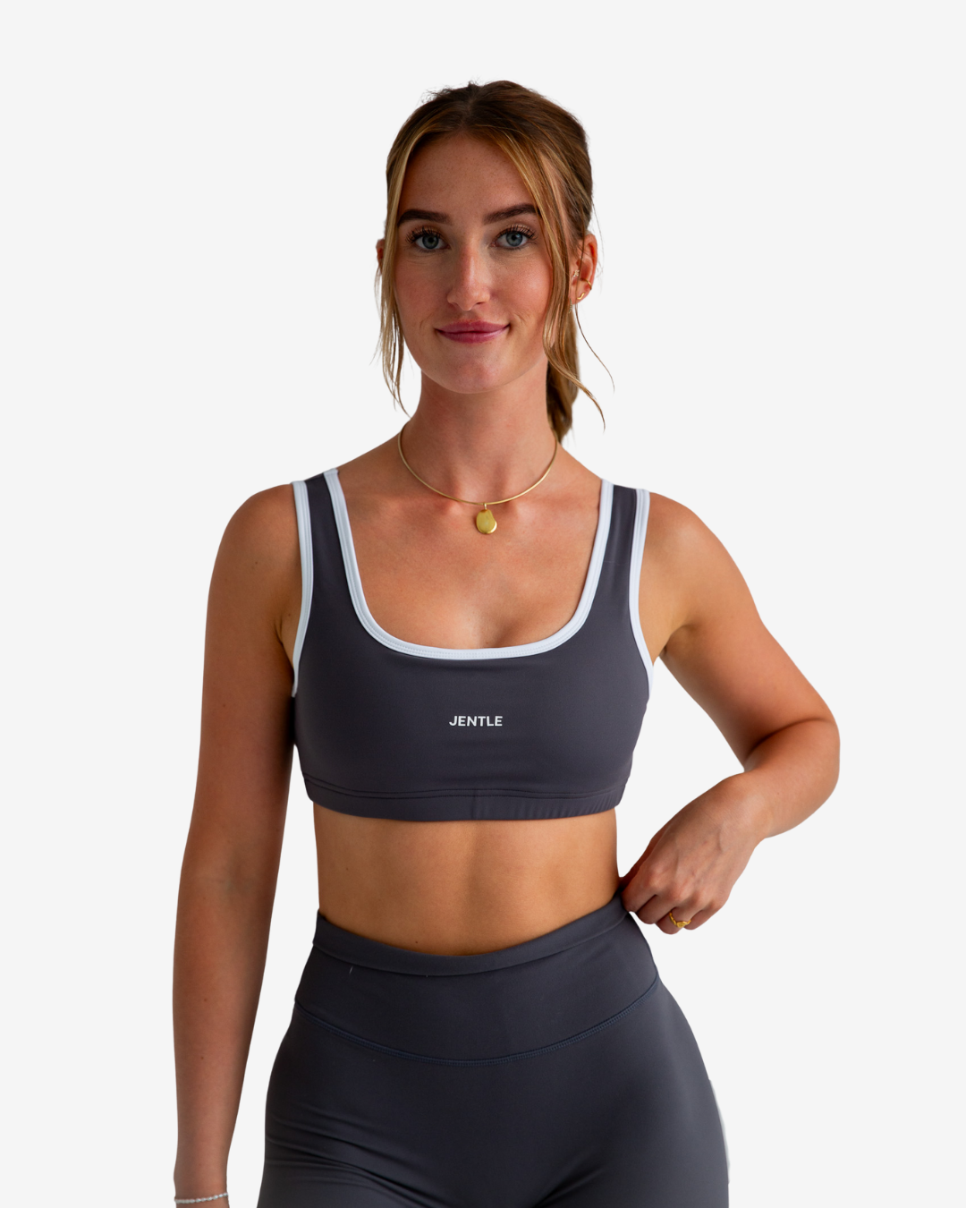 Day Sports Bra (Grey/White)