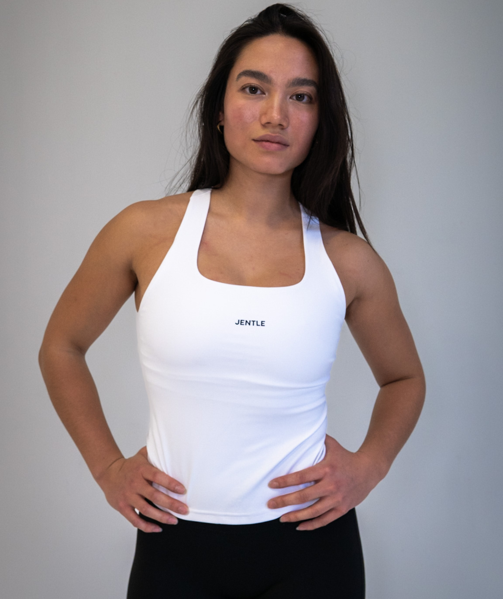 Day Racerback Tennis Tank Top (White)