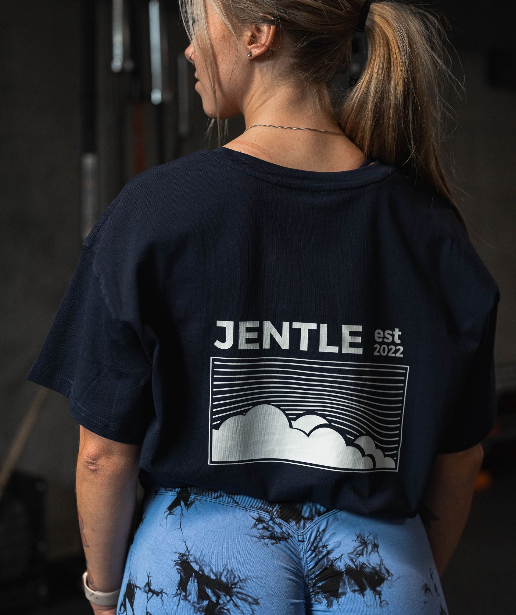 Cloudy Day Oversized T-Shirt (Navy)