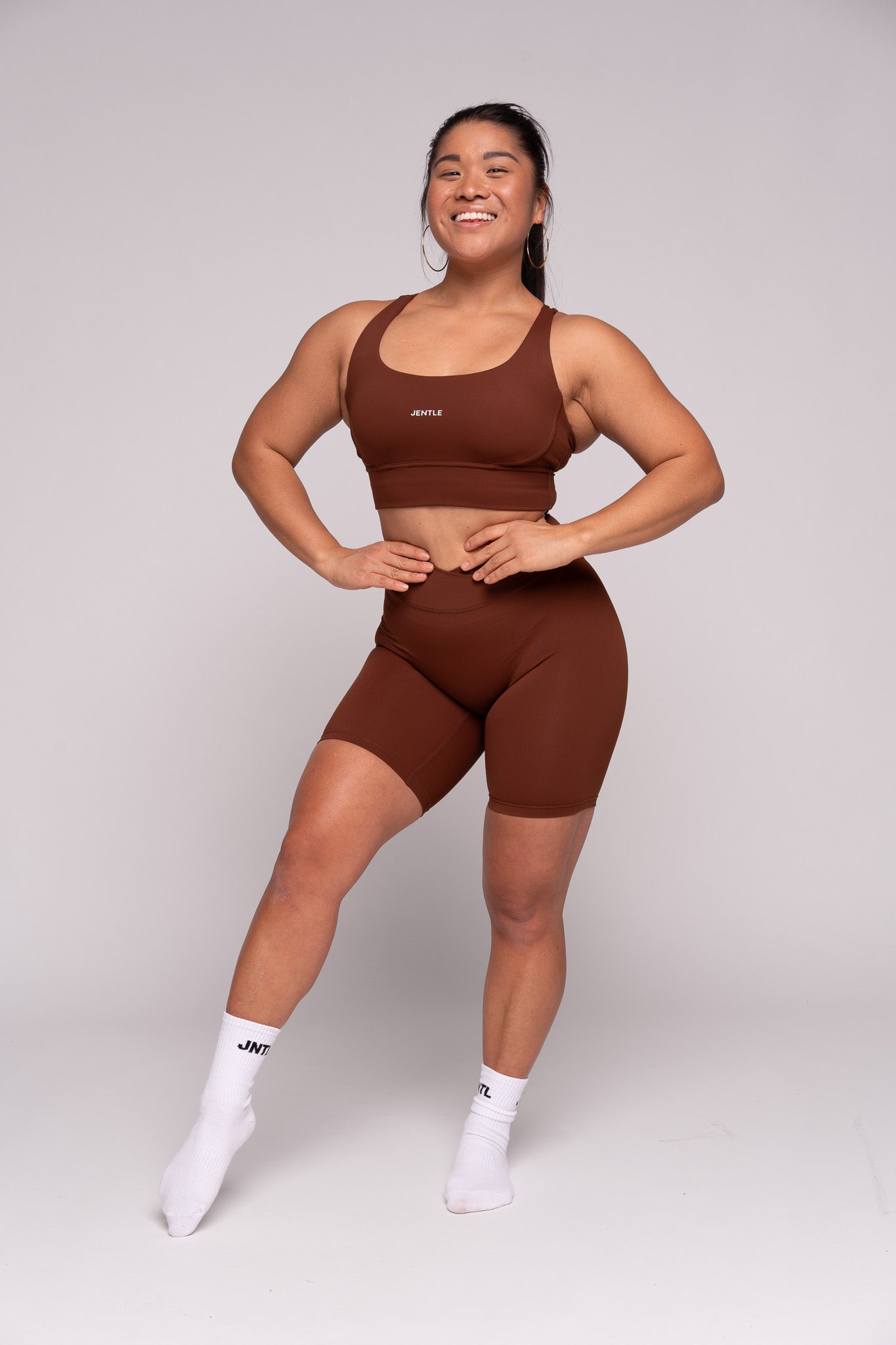 Thrive V-Cut Shorts (Brown)
